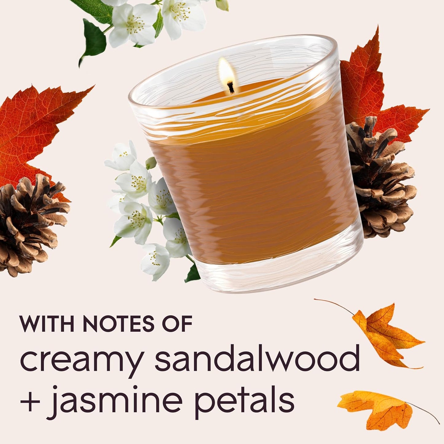 Glade 1-Wick Scented Candle Jar, Angel Whispers, Air Freshener Infused with Essential Oils, 4.08 Oz, 2 Count