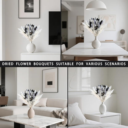 Natural Dried Flower Bouquet - 17" Boho Style Mixed Pampas Grass Ideal for Home Decor, Wedding Decor, Bridal Bouquets, Floral Arrangement, Event Centerpieces, Table Decor