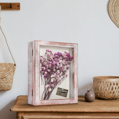 TJ.MOREE Shadow Box Frame 8 x 10 Shadowbox Display Case Picture Frame with Linen Back Memorabilia Bouquet Medals Military Photos Memory Box