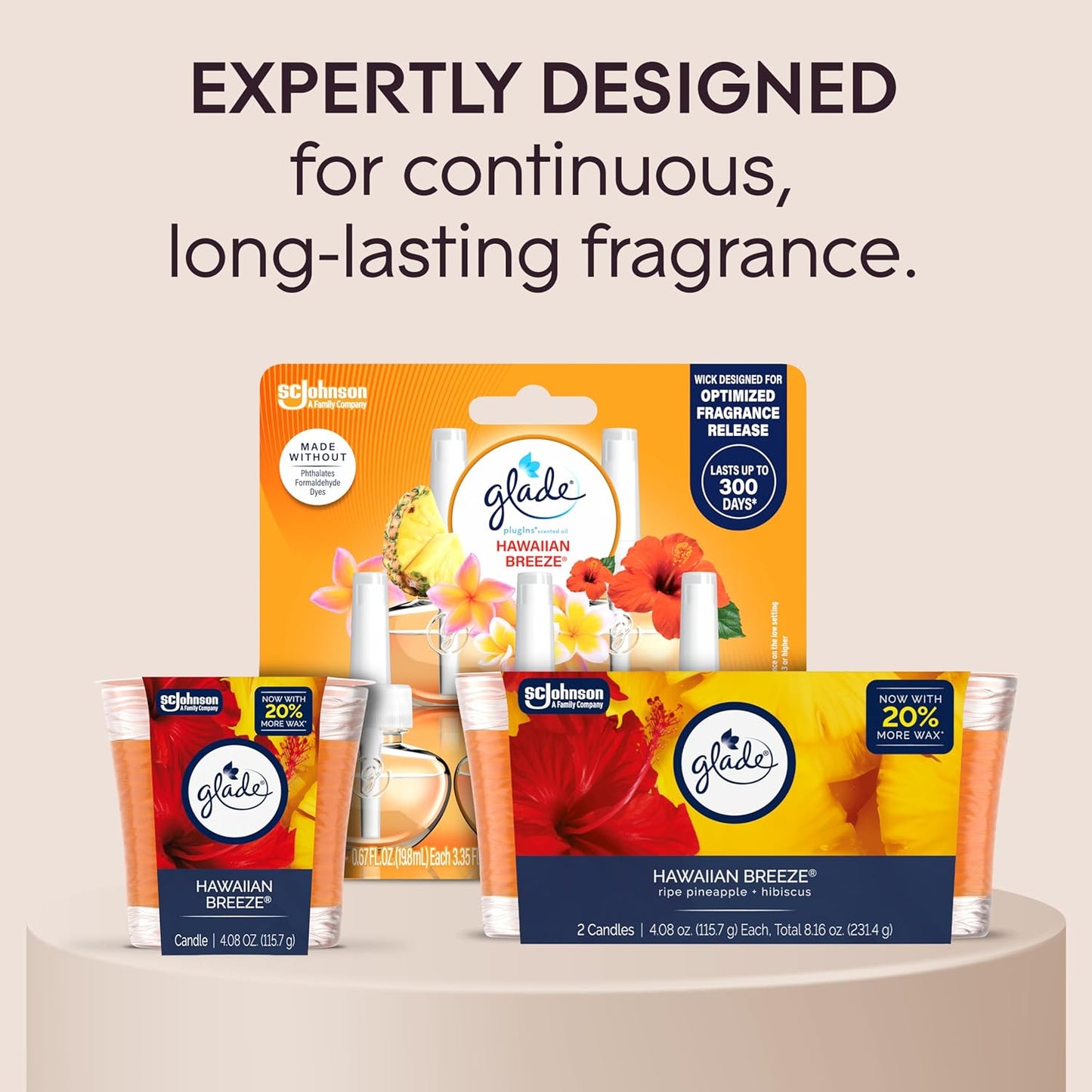 Glade 1-Wick Scented Candle Jar, Angel Whispers, Air Freshener Infused with Essential Oils, 4.08 Oz, 2 Count