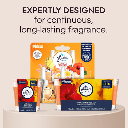 Glade 1-Wick Scented Candle Jar, Angel Whispers, Air Freshener Infused with Essential Oils, 4.08 Oz, 2 Count