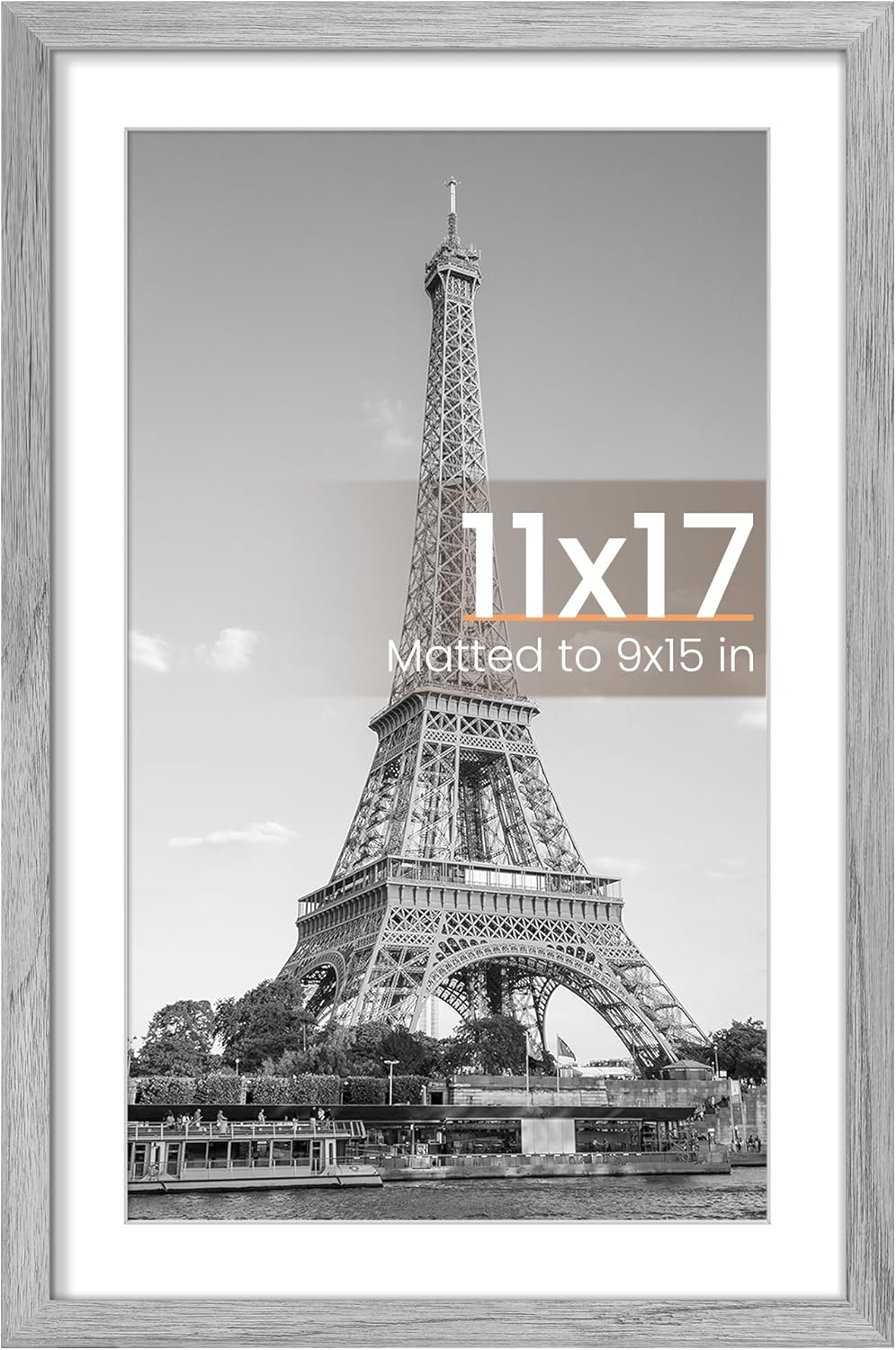 upsimples 8x10 Picture Frame, Display Pictures 5x7 with Mat or 8x10 Without Mat, Wall Hanging Photo Frame, Black, 1 Pack - Colors B