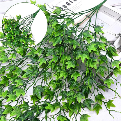 Waipfaru 4Pcs Fake Hanging Plants 2.7ft Fake Plants Eucalyptus Leaves UV Resistant Fake Vines Ivy Artificial Plants Outdoor Faux Plants Indoor Bedroom Living Room Boho Wall Porch Shelf Decor