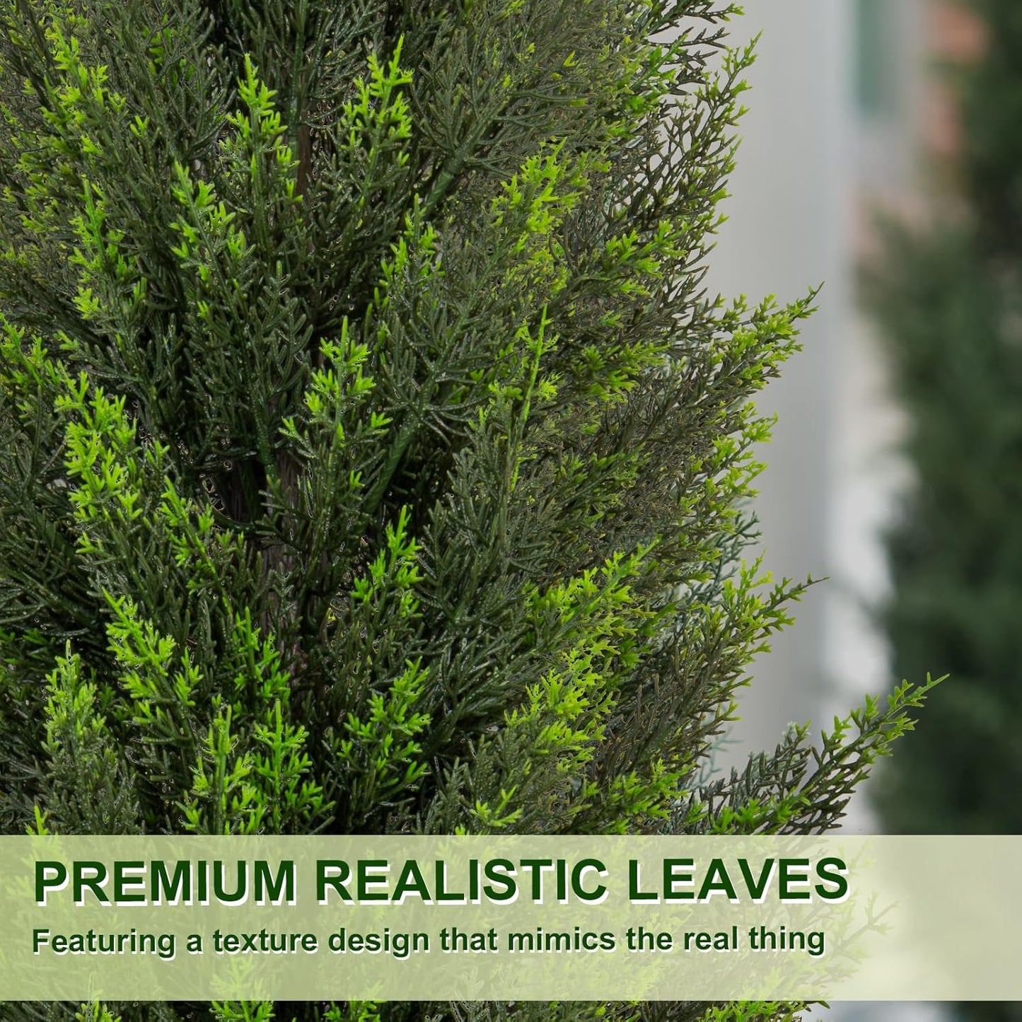 VIVATREES 3FT Artificial Topiary Cedar Trees, UV-Resistant Faux Evergreen Outdoor Plants, Artificial Pine Tree for Outdoor Front Porch Patio Entryway Decor, Set of 2