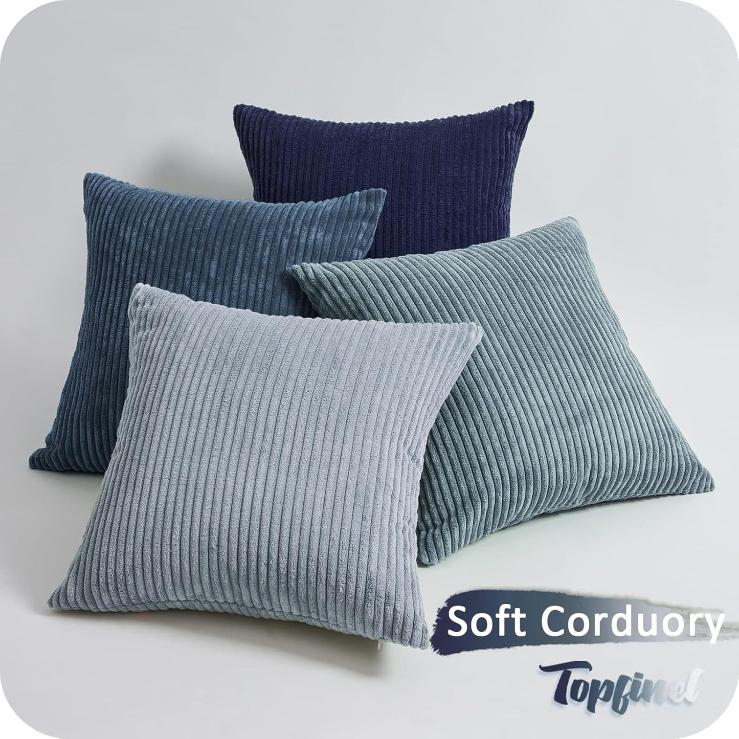 Topfinel Decorative Throw Pillow Covers Cushion Cases, Set of 4 Soft Velvet Modern Double-Sided Designs, Mix and Match for Boho Farmhouse Fall Home Decor (18x18 inch, Orange/Teal)