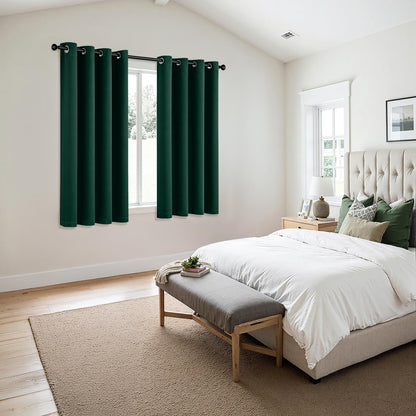 MIULEE Blackout Curtains for Bedroom Living Room 2 Panels, Thermal Insulated Room Darkening Drapes Grommet Noise Reducing Light Blocking Window Treatments 63 Inches Long 40x63 Inch Black - Colors A