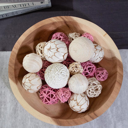 ANDALUCA Decorative Balls Bag Bowl Filler Home Decor (Beige)