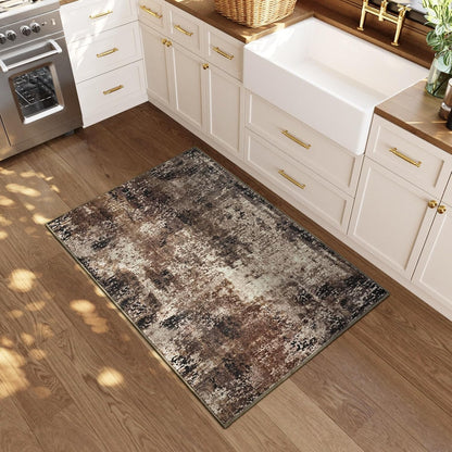 Ompaa 2x6 Rug Runners for Hallways Kitchen Runner Rug Non Slip Washable Grey Long Runner Rugs with Rubber Backing Soft Abstract Carpet Runner for Hallways, Kitchen, Bedroom, Bathroom, Entryway - Colors B