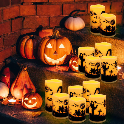 48- Pack of 3 Sizes of LED Flameless Candles.This Candle is Suitable for café, Fancy Restaurant, Bookstore and Other Scenes to Create a Relaxing and Romantic Atmosphere.
