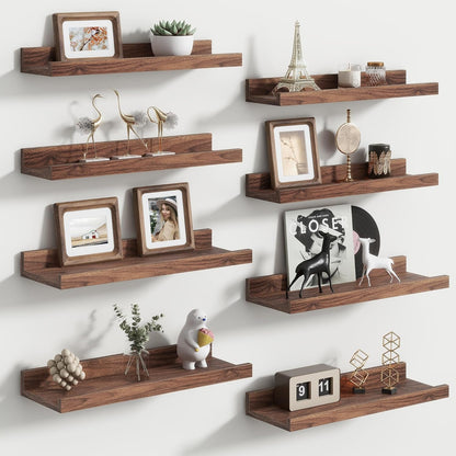FLYJOE Floating Picture Ledge Shelves for Wall Set of 4, 48 Inch Wall Shelves with Lip Long Large Nursery Book Shelf for Toys Storage Kids Bookshelf Wall Mounted Living Room Bedroom Decor Frames