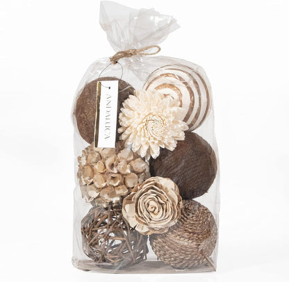 ANDALUCA Natural Tones Vase & Bowl Filler Decorative Balls (Natural Orbs)