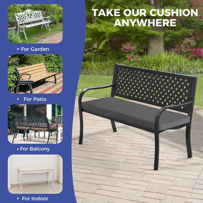 IPYNBAP Outdoor Bench Cushions for Outdoor Furniture, 48x18x3 Inch, Waterproof Bench Pillow, Fade Resistant Long Bench Seat Pads for Garden, Indoor, Porch Swing, Navy Blue