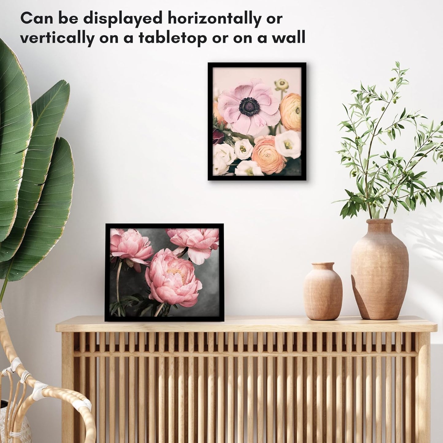 Americanflat 24x36 Poster Frame with Polished Plexiglass - Streamline Collection - Thin Border Picture Frame for Wall Display - Hanging Hardware Included - Black - Colors A
