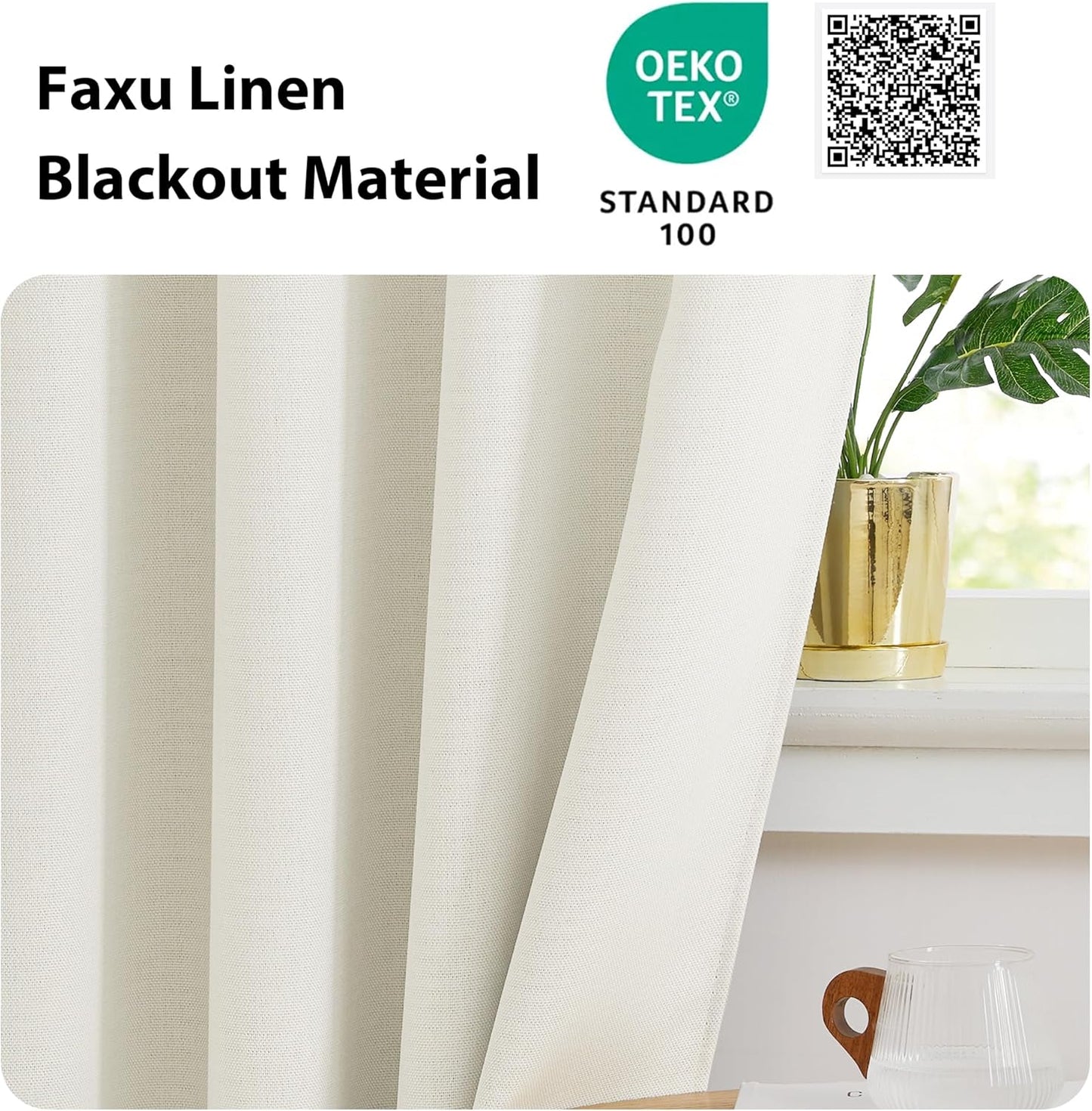 NICETOWN Halloween Pitch Black Solid Thermal Insulated Grommet Blackout Curtains/Drapes for Bedroom Window (2 Panels, 42 inches Wide by 63 inches Long, Black) - Colors D