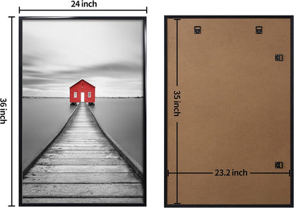 ELSKER&HOME 22.375 x 34 Poster Frame 3 Pack, Black Picture Frame for Horizontal or Vertical Wall Mounting, Sturdy and Scratch-proof