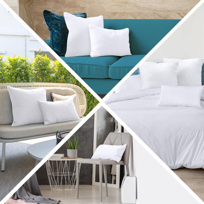 Utopia Bedding Throw Pillows (Set of 4, White) – 16 x 16 Inches Down Alternative Pillows for Bed, Sofa, and Couch - Fluffy Decorative Stuffer Pillow for Indoors & Outdoors