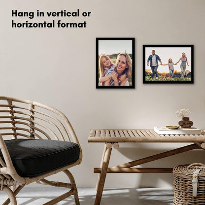 Americanflat 12x18 Poster Frame with Shatter-Resistant Glass - Signature Collection - Gallery-Style Frames Made of Engineered Wood - Photo Frame for Wall Display - Black - Colors A