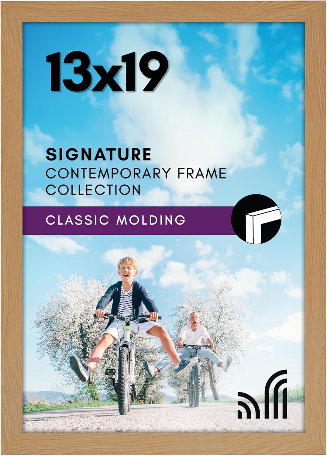 Americanflat 12x18 Poster Frame with Shatter-Resistant Glass - Signature Collection - Gallery-Style Frames Made of Engineered Wood - Photo Frame for Wall Display - Black - Colors A