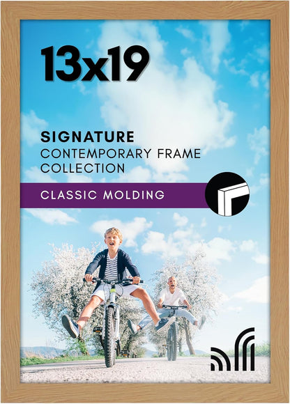 Americanflat 12x18 Poster Frame with Shatter-Resistant Glass - Signature Collection - Gallery-Style Frames Made of Engineered Wood - Photo Frame for Wall Display - Black - Colors A