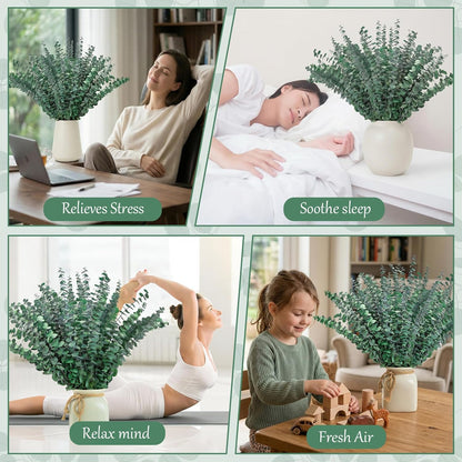 50 Pcs Preserved Eucalyptus Stems, 17 Inch Real Dried Eucalyptus Branches for Shower, Vase Arrangements, Home Decor, Wedding, Bathroom