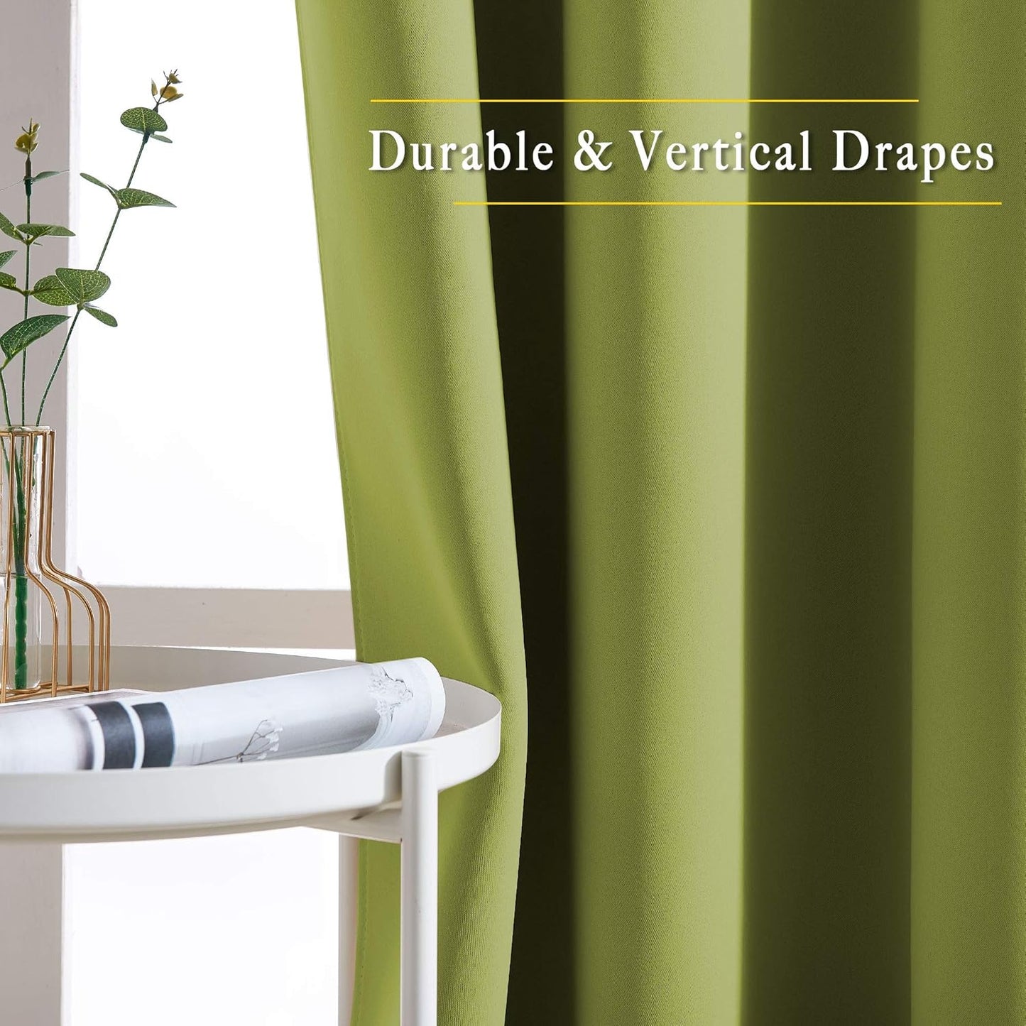 NICETOWN Halloween Pitch Black Solid Thermal Insulated Grommet Blackout Curtains/Drapes for Bedroom Window (2 Panels, 42 inches Wide by 63 inches Long, Black) - Colors B