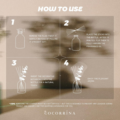 COCORRÍNA Eucalyptus Reed Diffuser Set of 3 - Lavender Eucalyptus, Black Forest, Clean Cotton Scents, 1.7 fl oz Each, Total 5.1 oz, Scented Oil Diffusers for Home & Office﻿