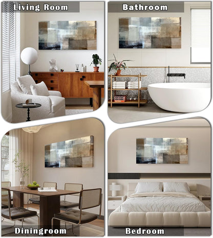 Baisuart S02250 Canvas Prints Wall Art Beach Sunset Ocean Waves Nature Pictures Stretched Canvas Wooden Framed for living Room Bedroom and Office