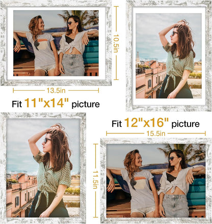 Vittanly 11x14 Picture Frame, Display Pictures 8x10 with Mat or 11x14 without Mat, Photo Frame for Wall Mounting, Black, 1 Pack - Colors B