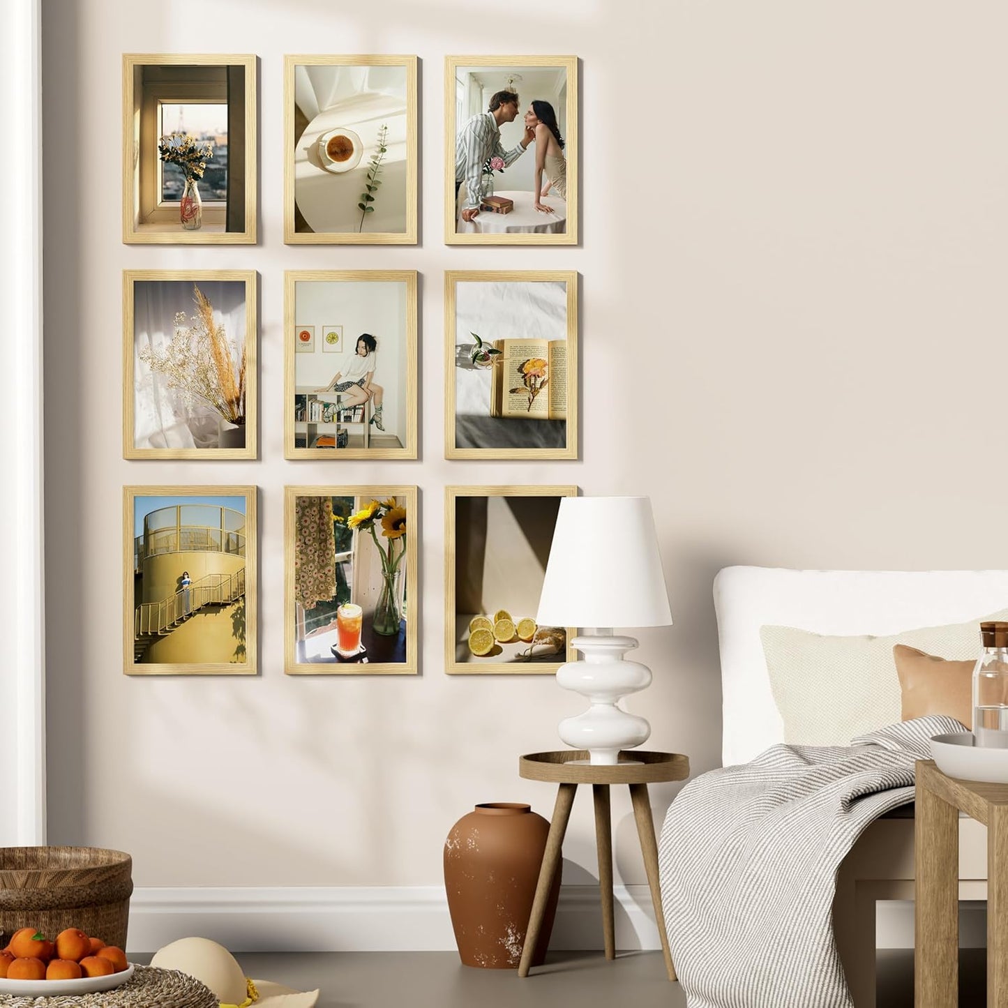 Vittanly 11x14 Picture Frame, Display Pictures 8x10 with Mat or 11x14 without Mat, Photo Frame for Wall Mounting, Black, 1 Pack - Colors A