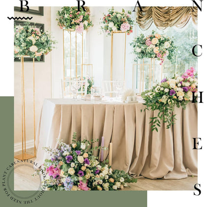 Taiyin 120 Pieces Artificial Eucalyptus Leaves for Wedding Eucalyptus Leaves Stems Decor Greenery Faux Green Stems for Wedding Centerpiece Floral Home Decor, 11 Inches