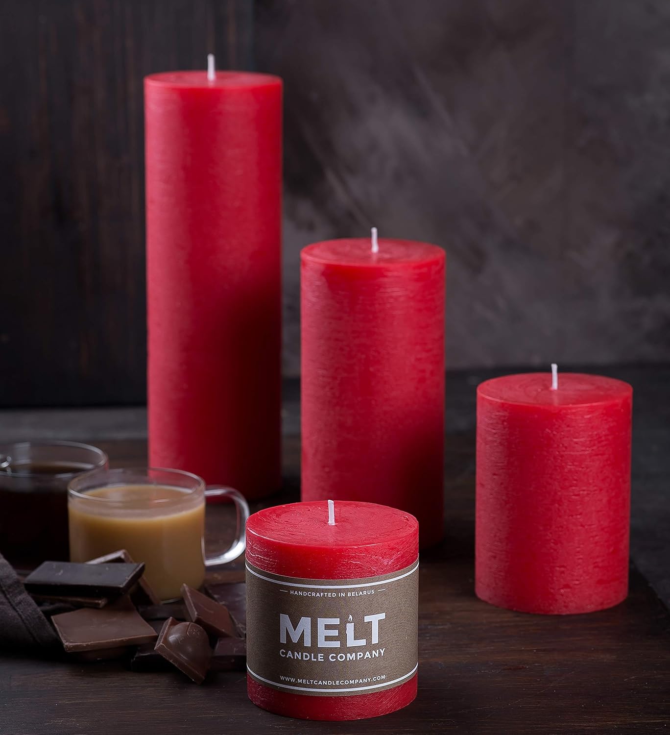 Melt Candle Pillar Candles, 3 Pack - Unscented Candles for Home, Church, Weddings, & More - 3" x 4", Ivory