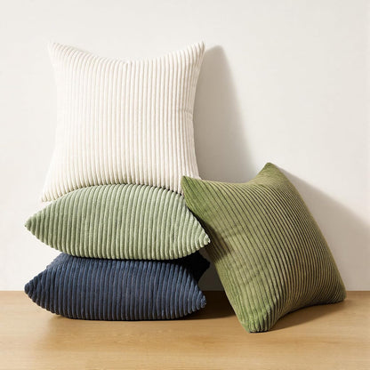 Topfinel Decorative Throw Pillow Covers Cushion Cases, Set of 4 Soft Velvet Modern Double-Sided Designs, Mix and Match for Boho Farmhouse Fall Home Decor (18x18 inch, Orange/Teal)