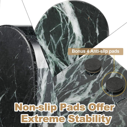 Koville African Natural Marble Bookends for Shelves, Non-Slip Book Ends, 13LBS Ultra Heavy Duty Marble Book Holder Organizer, Apartment Decor for Movies/CD/Video Games(Namib Fantasy)