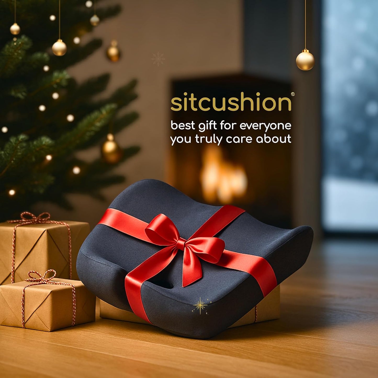 Extra Large Memory Foam Seat Cushions for Office Chairs, Pressure Relief Seat Cushion for Tailbone Pain Relief, Sciatica & Back Pain, Ergonomic Office Chair Cushion for Long Sitting & Driving (Black)