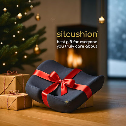 Extra Large Memory Foam Seat Cushions for Office Chairs, Pressure Relief Seat Cushion for Tailbone Pain Relief, Sciatica & Back Pain, Ergonomic Office Chair Cushion for Long Sitting & Driving (Black)