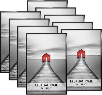 ELSKER&HOME 22.375 x 34 Poster Frame 3 Pack, Black Picture Frame for Horizontal or Vertical Wall Mounting, Sturdy and Scratch-proof