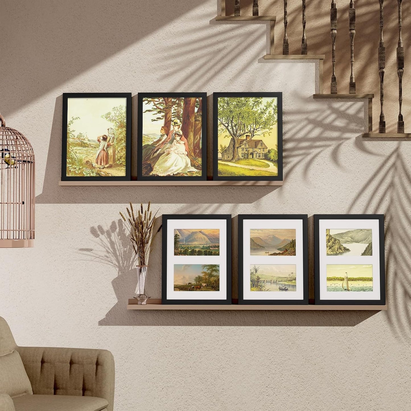 Vittanly 11x14 Collage Picture Frame, Displays 5Pcs 4x6 Pictures with Mat or 1Pcs 11x14 without Mat for Wall Mounting, Picture Frames Collage Wall Decor in Black, 1 Pack
