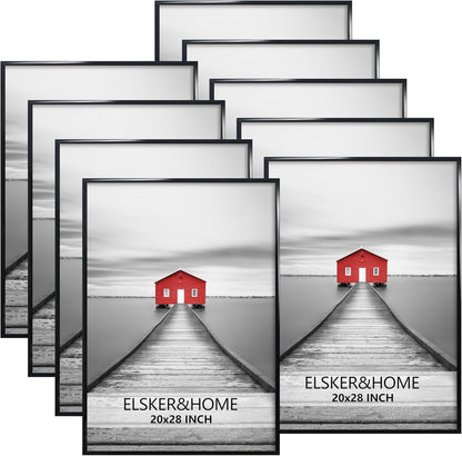 ELSKER&HOME 22.375 x 34 Poster Frame 3 Pack, Black Picture Frame for Horizontal or Vertical Wall Mounting, Sturdy and Scratch-proof