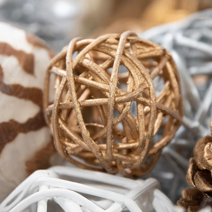 ANDALUCA Decorative Balls Bag Bowl Filler Home Decor (Beige)