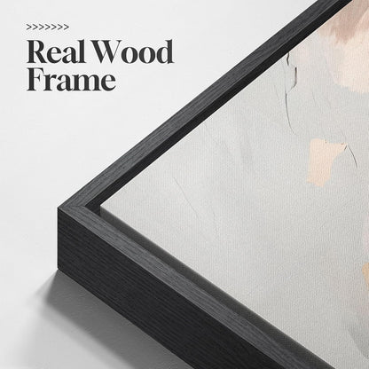 Large Framed Neutral Abstract Wall Art for Living Room, 3 Piece Modern Canvas Prints Paintings Artwork for Walls, Black and Beige Pictures for Living Room Hallway Stair Office Wall Decor 24x36 Inch