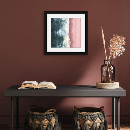 Americanflat 8x10 Picture Frame with Shatter-Resistant Glass - Use as 5x7 Frame with Mat or Display 8x10 Photo Without Mat - Signature Collection - Picture Frames for Tabletop and Wall Display - Black