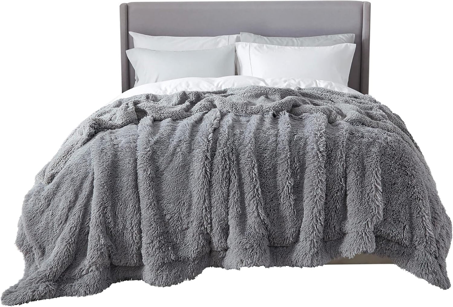 Bedsure GentleSoft Fluffy Fuzzy Faux Fur Throw Blanket for Couch, Soft Sherpa Fleece Cozy Gifts for Women, Plush Bed Blanket Room Decor for Men, Thick Warm Minky Teen Gifts Winter Bedding