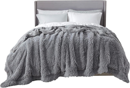 Bedsure GentleSoft Fluffy Fuzzy Faux Fur Throw Blanket for Couch, Soft Sherpa Fleece Cozy Gifts for Women, Plush Bed Blanket Room Decor for Men, Thick Warm Minky Teen Gifts Winter Bedding