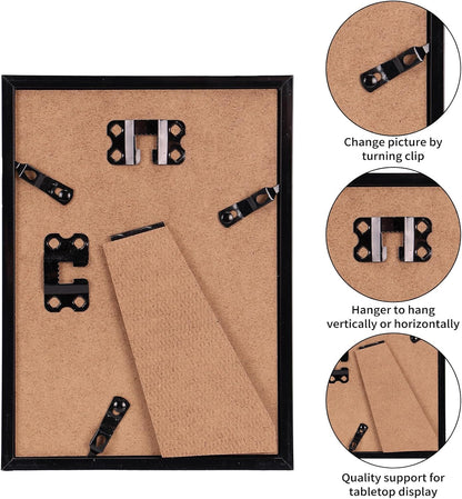 Giftgarden 16 Pack Gold Picture Frames for Multi Sizes Photos, Assorted Set Including Two 11x14, Two 8x10, Six 5x7, Six 4x6, Gallery Collage Frame for Wall or Tabletop Display