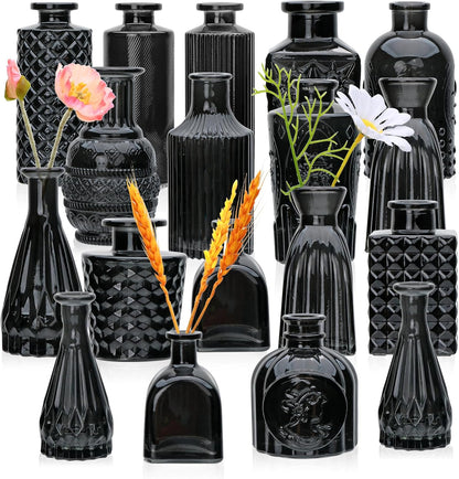Glass Bud Vase Set of 32 pcs,Bud Vases in Bulk,Small Vases for Centerpieces, Mini Flower Vase Bulk for Rustic Wedding Home Table Decorations