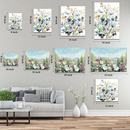 EOBTAIN Zen Flower Canvas Wall Art Bathroom Butterfly and Water Lily Stone Relaxing Spiritual Yoga Framed Wall Art Just Breathe Pictures Canvas Wall Decor for Living Room Bedroom,12x16 Inches