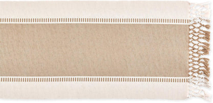 DII Dobby Stripe Woven Table Runner, 13x72-inch, French Blue