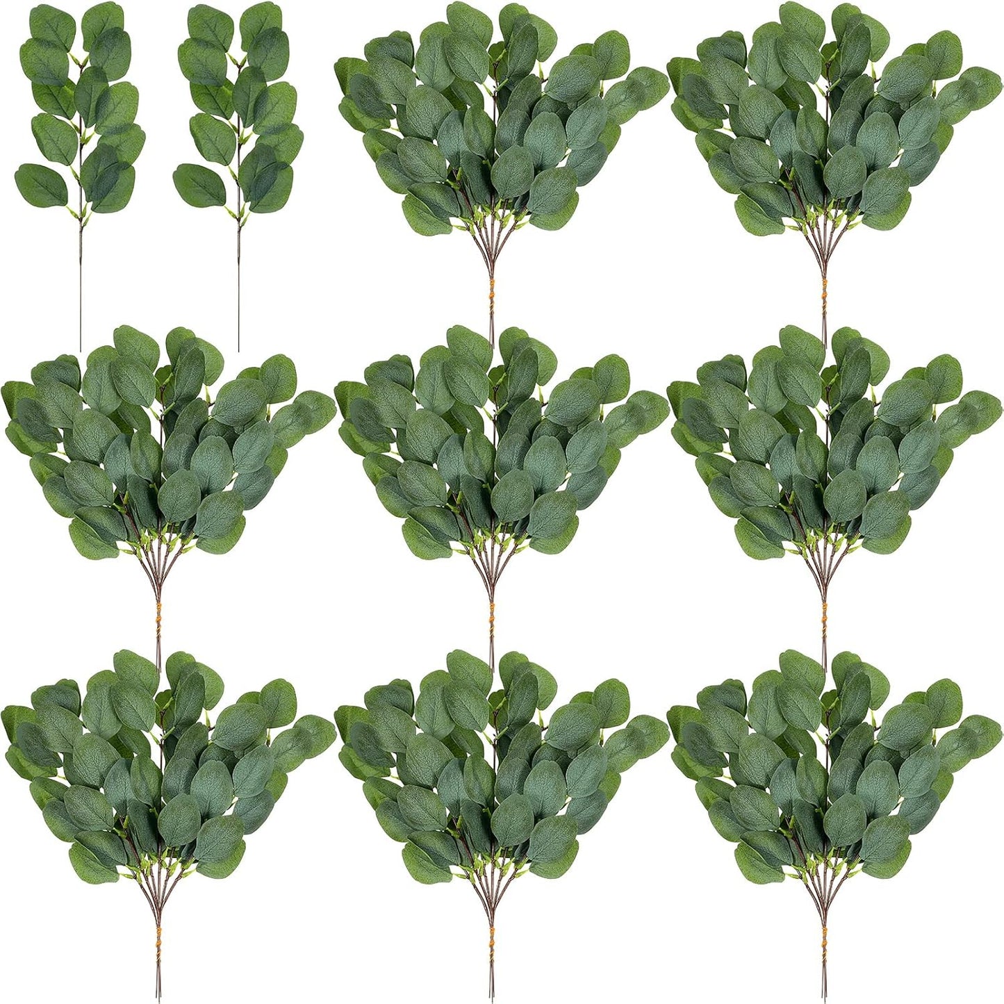 WILLBOND 30 Pieces Eucalyptus Stems Artificial Leaf Stem Faux Long Eucalyptus Artificial Greenery Leaves for Wedding, Office, Holiday, Home, Garden, Greens Decor