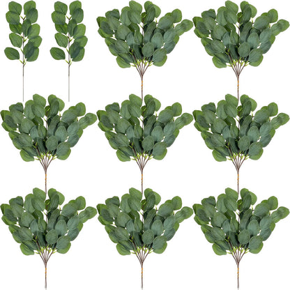 WILLBOND 30 Pieces Eucalyptus Stems Artificial Leaf Stem Faux Long Eucalyptus Artificial Greenery Leaves for Wedding, Office, Holiday, Home, Garden, Greens Decor