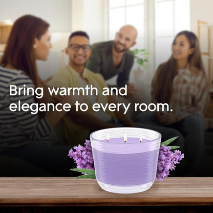 Glade 3-Wick Scented Candle Jar, Apple Cinnamon, Air Freshener Infused with Essential Oils, 6.8 Oz, 3 Count
